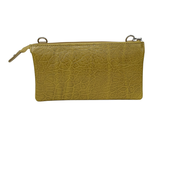 Flot crossover clutch i olivengrøn - Skindtaske i høj kvalitet - Unika taske fra Cosystyle