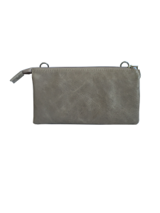 Klassisk flot grå crossocer taske i skind - skuldertaske - Cosystyle
