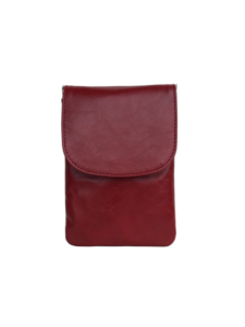 Flot mobiltaske i rødt skind - Skindtaske fra Cosystyle