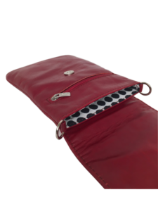 Flot mobiltaske i rødt skind - Skindtaske fra Cosystyle