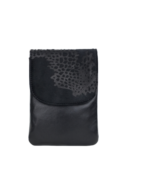 Flot sort mobiltaske i lammeskind-Unika taske fra Cosystyle