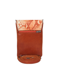 Orange skind´taske i lammeskind - Mobiltaske med plads til mere end bare din mobil - Unika taske fra Cosystyle