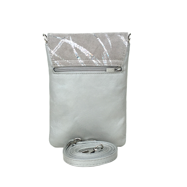 Grå mobiltaske i lækkert blødt skind - Unika taske fra Cosystyle