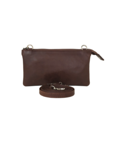 Flot rustik brun clutch i kalveskind - Unika taske fra Cosystyle