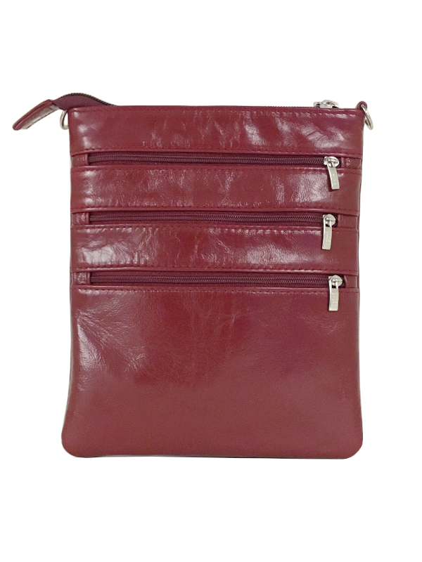 Elegant skuldertaske i rødt kalveskind - Unika taske fra Cosystyle