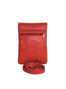 Lækker funktionel oragne mobiltaske i lammeskind - Unika taske fra Cosystyle