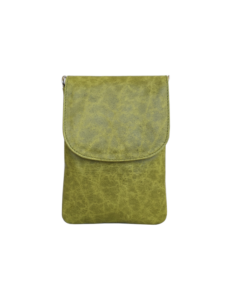 Smuk grøn mobiltaske i lækkert lammeskind - Crossover unika taske - Cosystyle