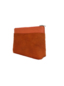 Super fed orange makeup taske i skind - Unika taske fra Cosystyle