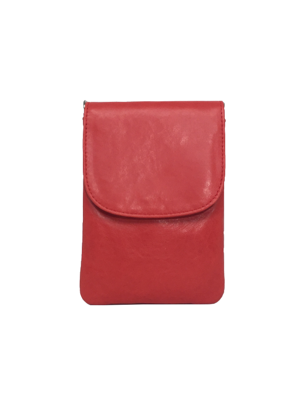 Super flot mobiltaske i koral rød - Skindtaske - Unika taske fra Cosystyle