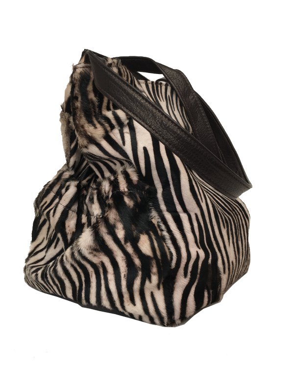 Smart skuldertaske med tiger look i gedeskind - Unika taske fra Cosystyle