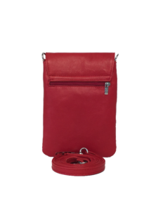Elegant rød mobiltaske i lækkert lammeskind - Unika skindtaske fra Cosystyle