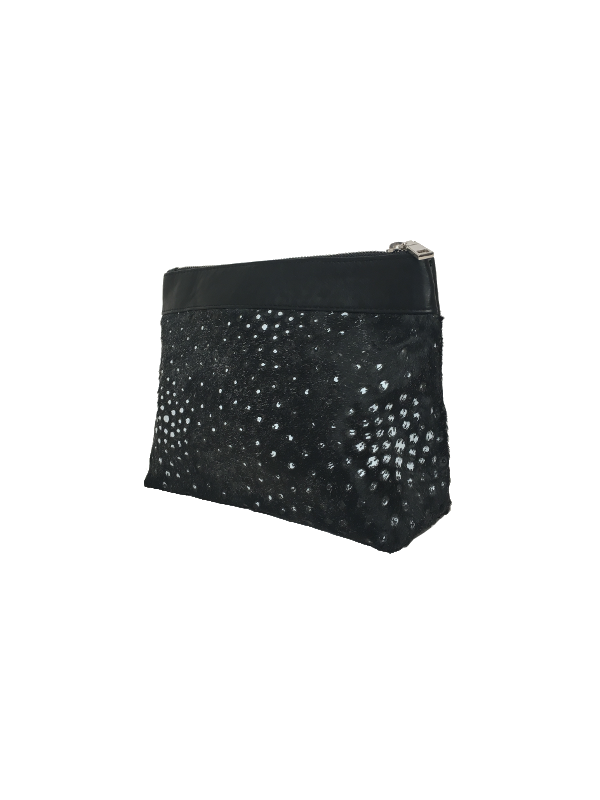 Smuk sort Makeup taske i gedeskind - Unika skindtaske fra Cosystyle