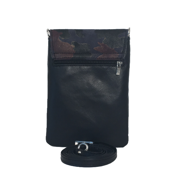 Crossover mobiltaske i mørkeblåt lammeskind - Unika skindtaske fra Cosystyle